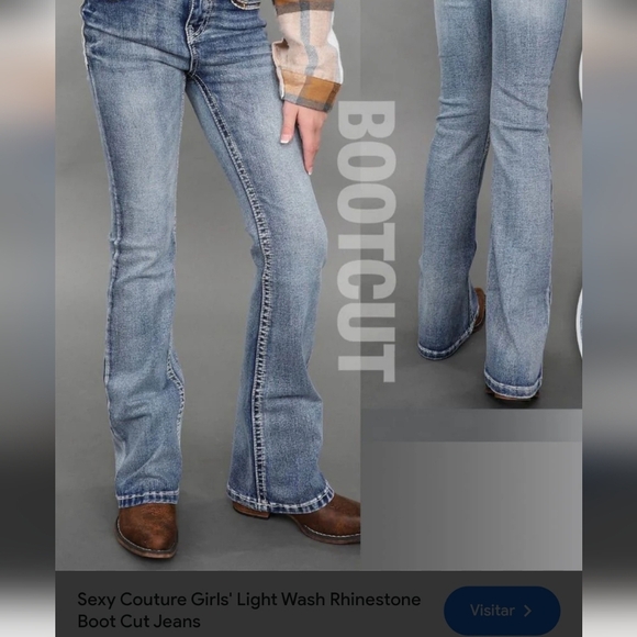 Kids Light Blue Bootcut Jeans - Picture 9 of 9